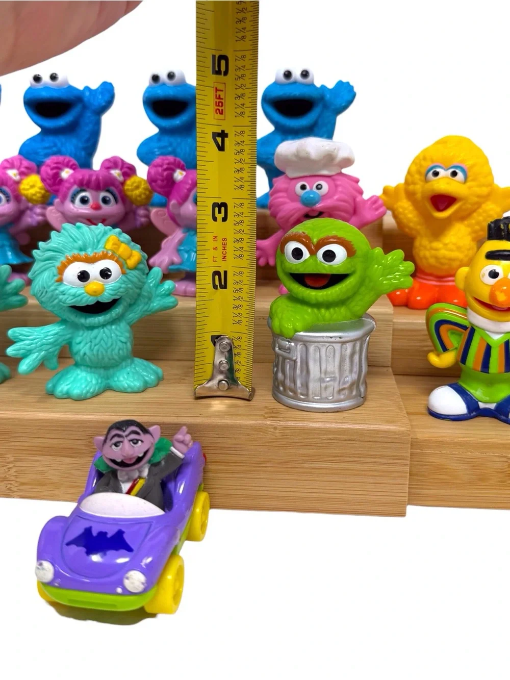 Lot of 16 Sesame Street Workshop Hasbro Hard Plastic Figures 3”-3.5”